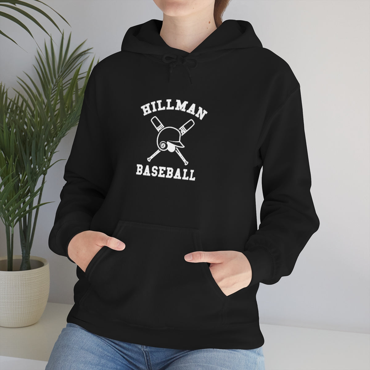 Hillman Baseball: White Lettering Unisex Heavy Blend™ Hoodie