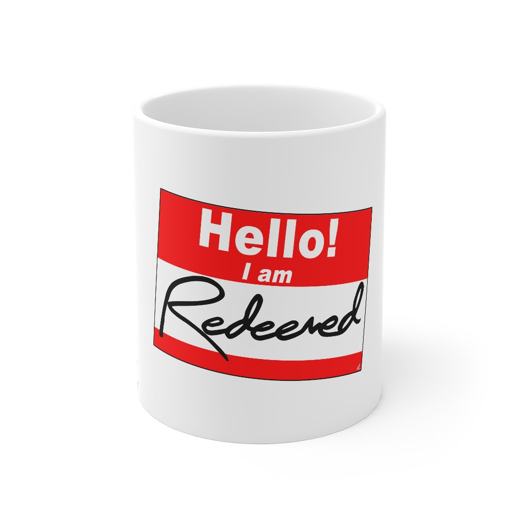 Hello Sticker - Redeemed Inspirational: Beverage Mug 11oz