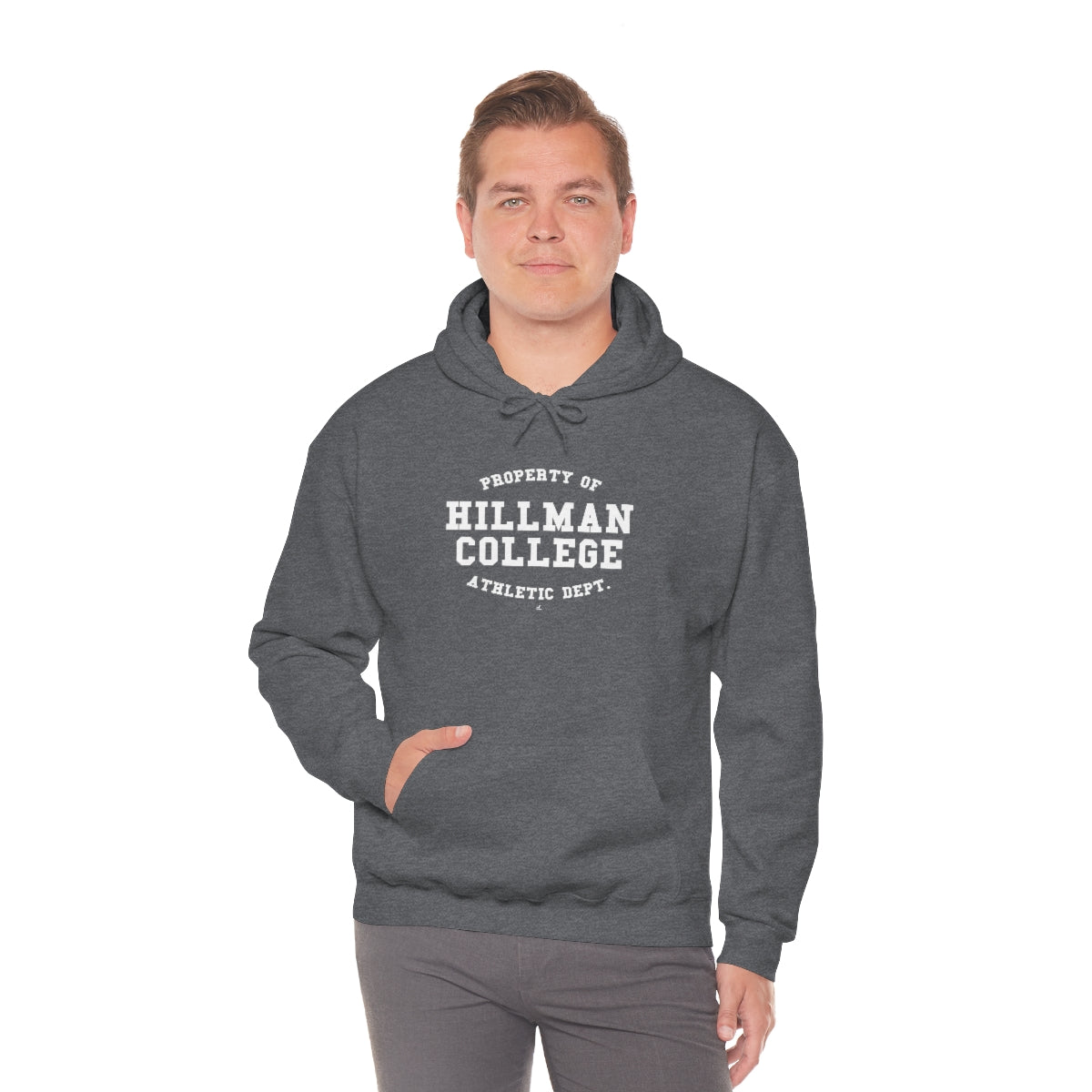 Hillman College: White Lettering Unisex Heavy Blend™ Hoodie