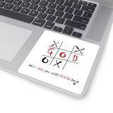 Tic-Tac-Toe Inspirational: Square Stickers