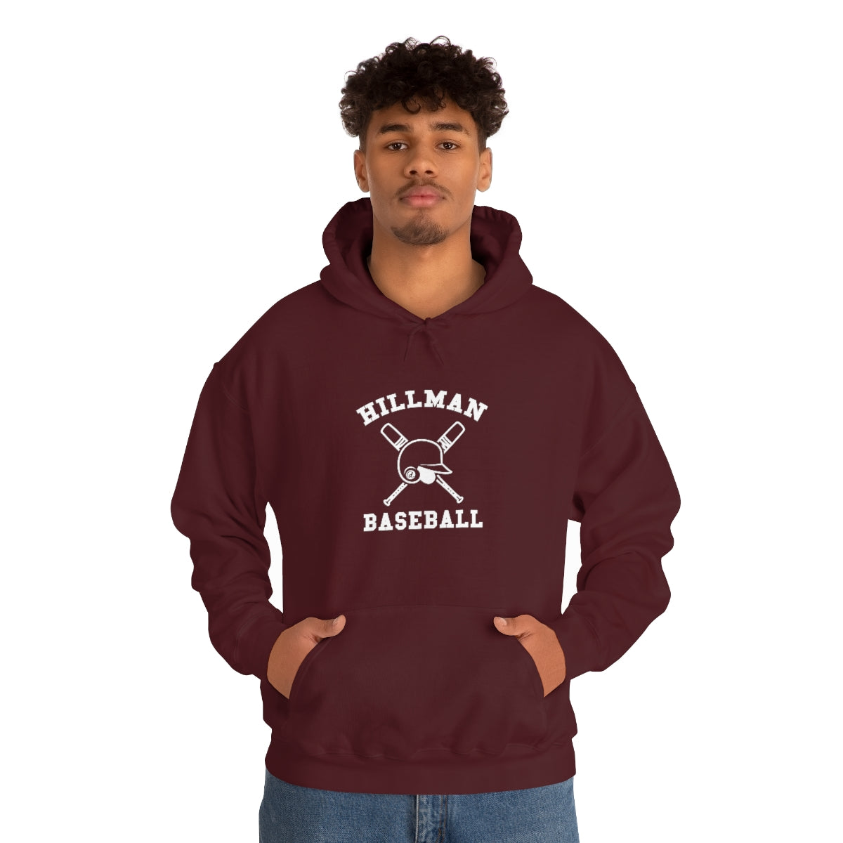 Hillman Baseball: White Lettering Unisex Heavy Blend™ Hoodie