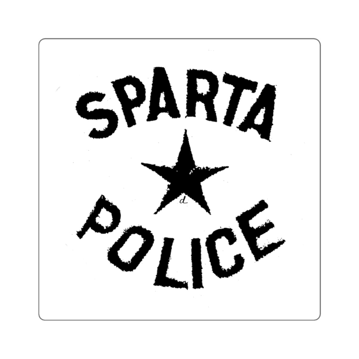 Vintage Sparta Police: Square Stickers