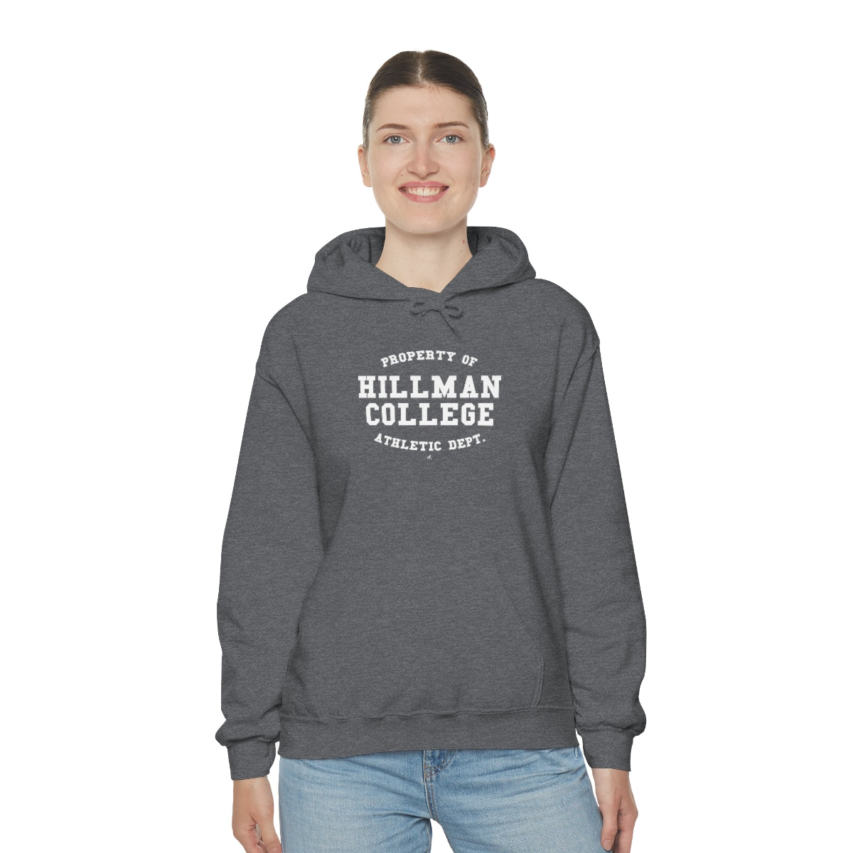 Hillman College: White Lettering Unisex Heavy Blend™ Hoodie