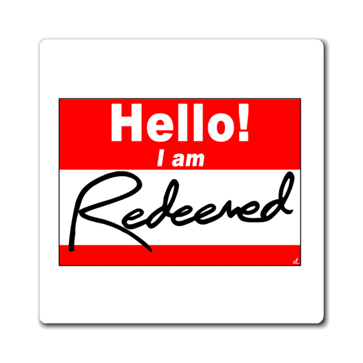 Hello Sticker - Redeemed: Inspirational Magnets