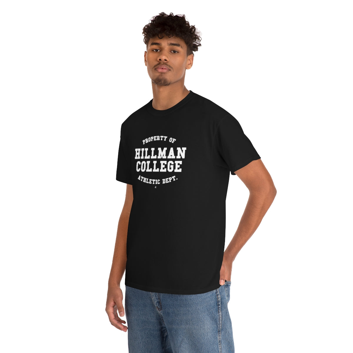 Hillman College Athletic Dept.: White Lettering Unisex Short Sleeve Tee