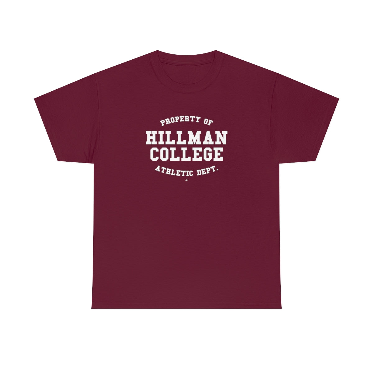 Hillman College Athletic Dept.: White Lettering Unisex Short Sleeve Tee