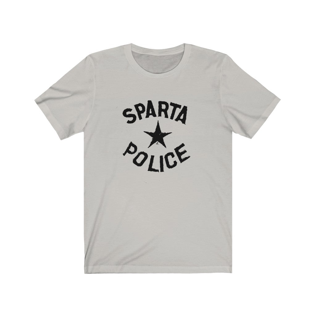 Vintage Sparta Police: Black Lettering Unisex Short Sleeve Tee