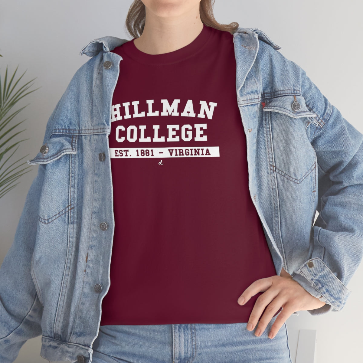 Hillman College: White Lettering Unisex Short Sleeve Tee
