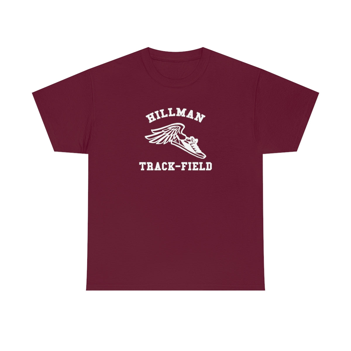 Hillman Track Team: White Lettering Unisex Short Sleeve Tee