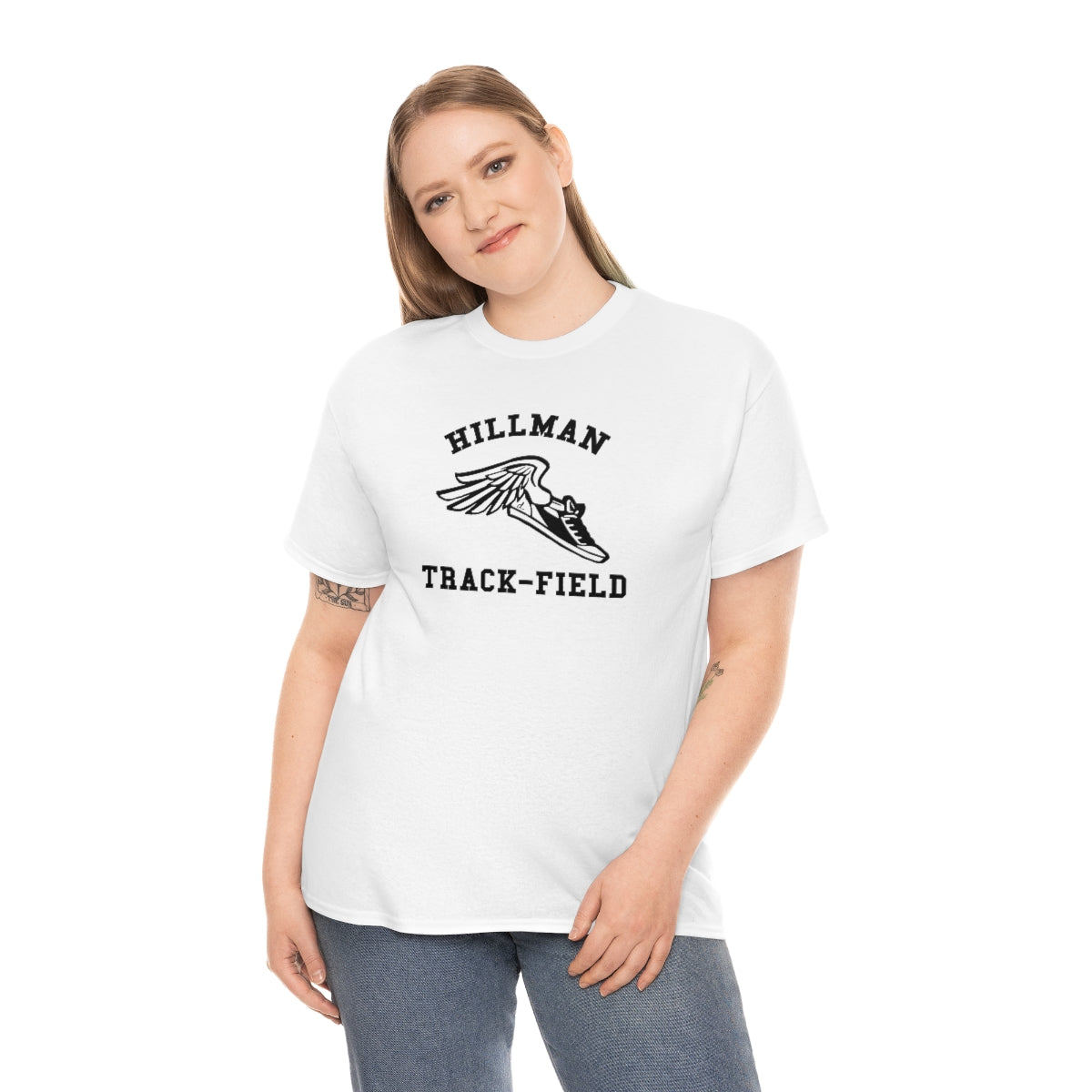 Hillman Track Team: Black Lettering Unisex Short Sleeve Tee