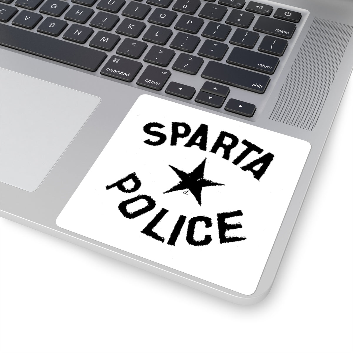 Vintage Sparta Police: Square Stickers