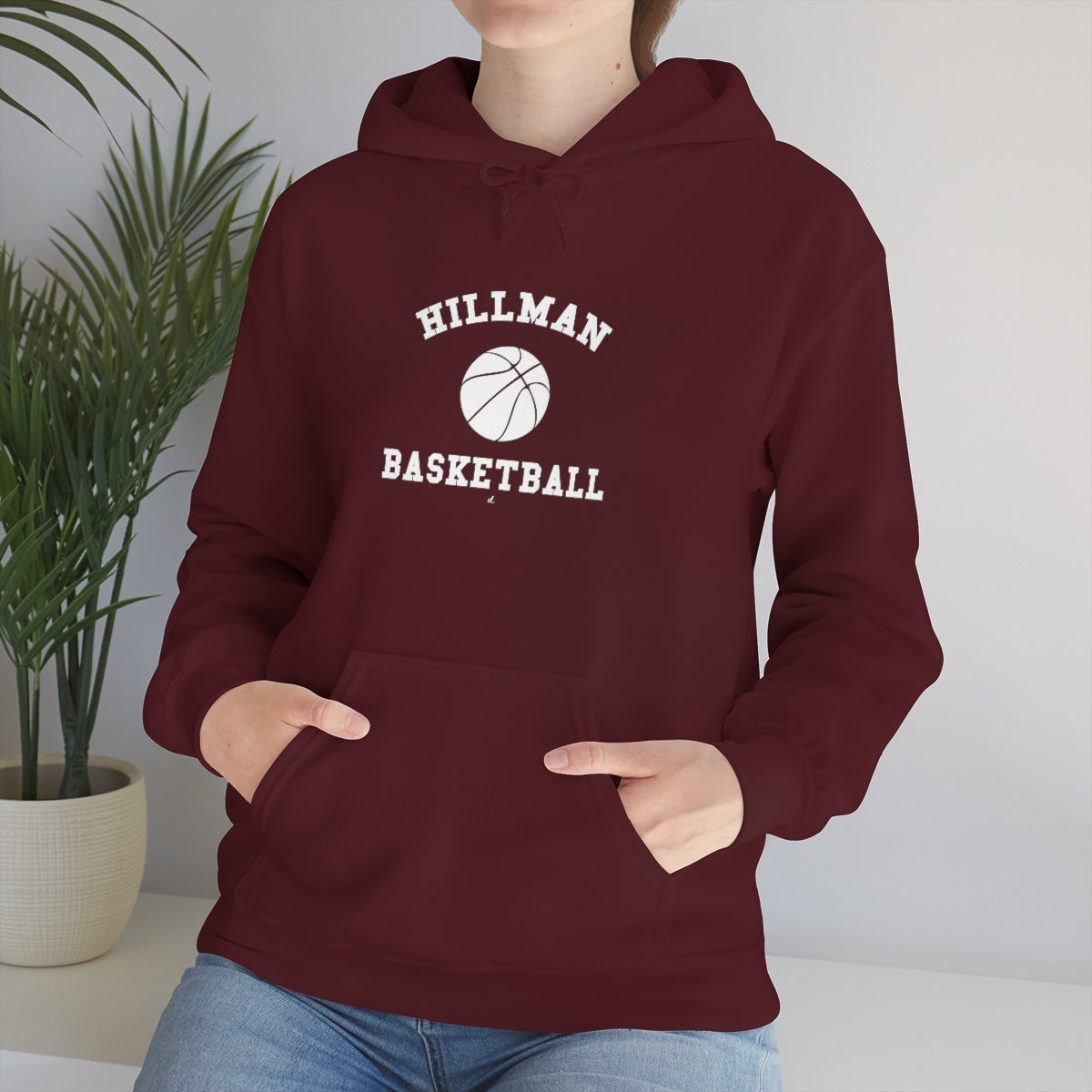 Hillman Basketball: White Lettering Unisex Heavy Blend™ Hoodie